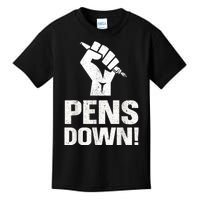 Pens Down Writers Guild Of America WGA On Strike Kids T-Shirt