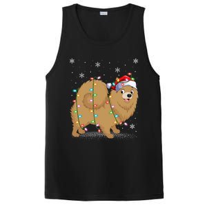 Pomeranian Dog Xmas Lighting Santa Pomeranian Christmas Gift PosiCharge Competitor Tank