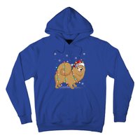 Pomeranian Dog Xmas Lighting Santa Pomeranian Christmas Gift Hoodie