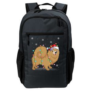 Pomeranian Dog Xmas Lighting Santa Pomeranian Christmas Gift Daily Commute Backpack