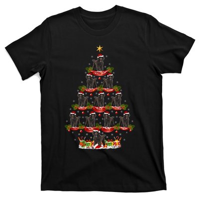 Poodle Dog Xmas Tree Lighting Poodle Christmas Tree Funny Gift T-Shirt