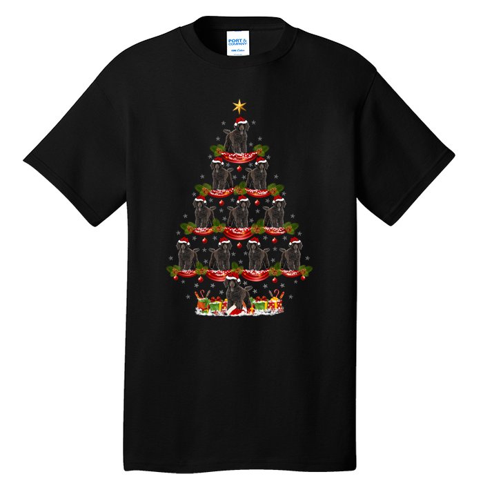 Poodle Dog Xmas Tree Lighting Poodle Christmas Tree Funny Gift Tall T-Shirt