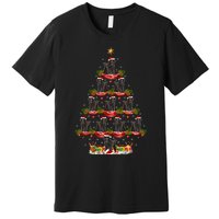 Poodle Dog Xmas Tree Lighting Poodle Christmas Tree Funny Gift Premium T-Shirt