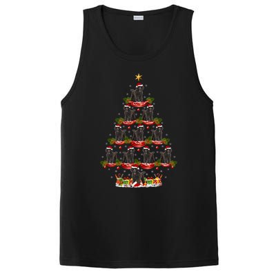 Poodle Dog Xmas Tree Lighting Poodle Christmas Tree Funny Gift PosiCharge Competitor Tank