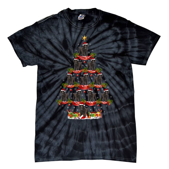 Poodle Dog Xmas Tree Lighting Poodle Christmas Tree Funny Gift Tie-Dye T-Shirt