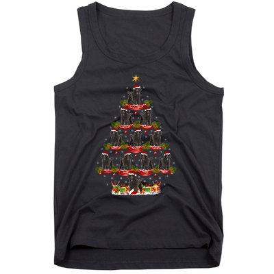 Poodle Dog Xmas Tree Lighting Poodle Christmas Tree Funny Gift Tank Top