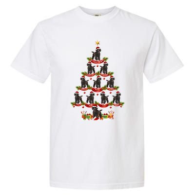 Poodle Dog Xmas Tree Lighting Poodle Christmas Tree Funny Gift Garment-Dyed Heavyweight T-Shirt