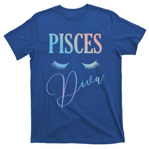 Pisces Diva Zodiac Birthday Horoscope Queen Lashes March Gift T-Shirt