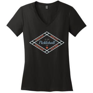 Pickleball Established 1965 Pickleball Women's V-Neck T-Shirt