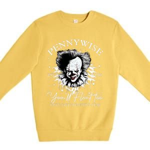 Pennywise Est 1986 You’Ll Float Too Tasty Tasty Beautiful Fear Halloween Premium Crewneck Sweatshirt