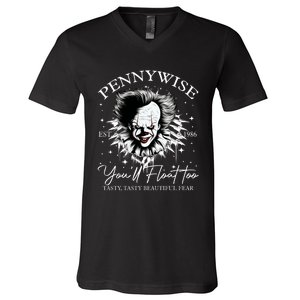 Pennywise Est 1986 You’Ll Float Too Tasty Tasty Beautiful Fear Halloween V-Neck T-Shirt