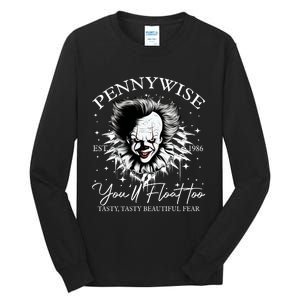 Pennywise Est 1986 You’Ll Float Too Tasty Tasty Beautiful Fear Halloween Tall Long Sleeve T-Shirt