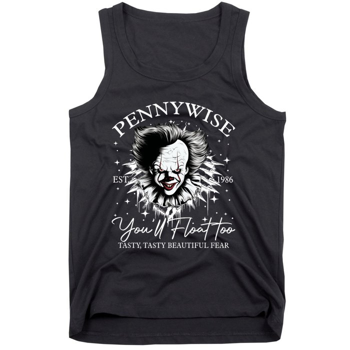 Pennywise Est 1986 You’Ll Float Too Tasty Tasty Beautiful Fear Halloween Tank Top