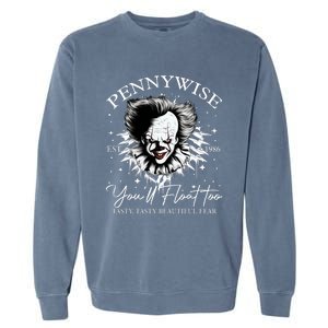 Pennywise Est 1986 You’Ll Float Too Tasty Tasty Beautiful Fear Halloween Garment-Dyed Sweatshirt