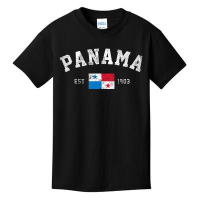 Panama Est. 1903 Panamanian Flag Independence Day Kids T-Shirt