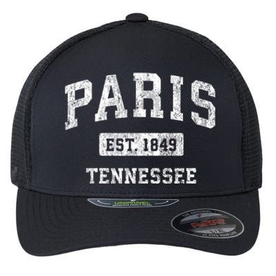 Paris Est 1849 Tennessee Tn Vintage Sports Established Design Flexfit Unipanel Trucker Cap