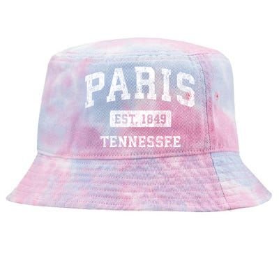 Paris Est 1849 Tennessee Tn Vintage Sports Established Design Tie-Dyed Bucket Hat