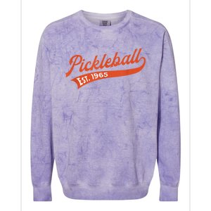 Pickleball Established 1965 – Retro Pickleball Player Colorblast Crewneck Sweatshirt