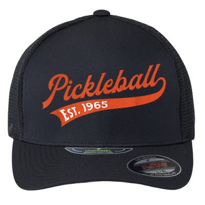 Pickleball Established 1965 – Retro Pickleball Player Flexfit Unipanel Trucker Cap