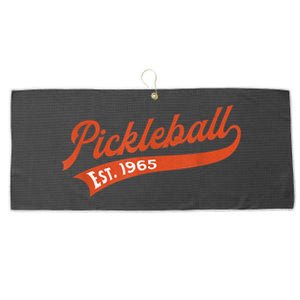 Pickleball Established 1965 – Retro Pickleball Player Large Microfiber Waffle Golf Towel