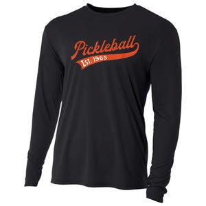 Pickleball Established 1965 – Retro Pickleball Player Cooling Performance Long Sleeve Crew