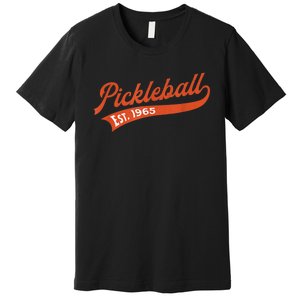 Pickleball Established 1965 – Retro Pickleball Player Premium T-Shirt