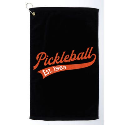 Pickleball Established 1965 – Retro Pickleball Player Platinum Collection Golf Towel