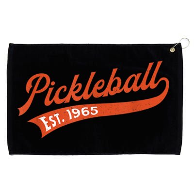 Pickleball Established 1965 – Retro Pickleball Player Grommeted Golf Towel