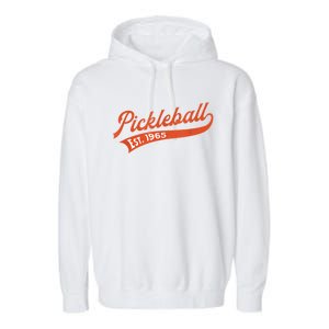 Pickleball Established 1965 – Retro Pickleball Player Garment-Dyed Fleece Hoodie