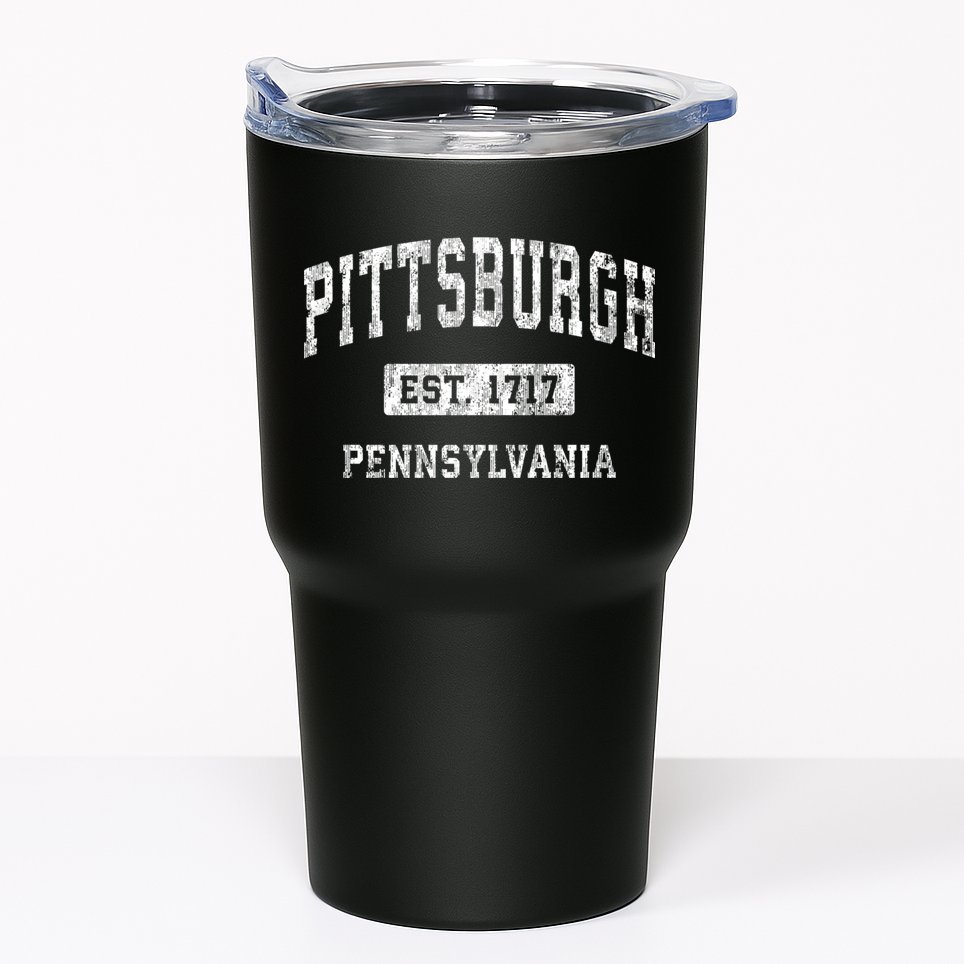 Pittsburgh Est 1717 Pennsylvania Pa Vintage Established Sports Design Tumbler