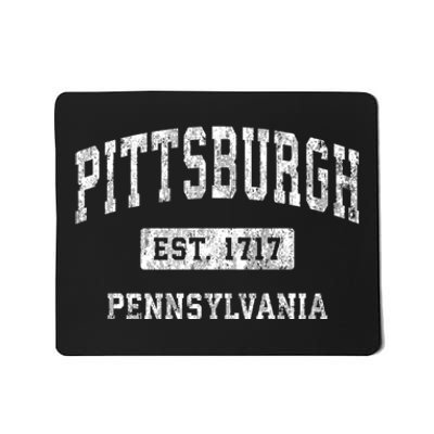 Pittsburgh Est 1717 Pennsylvania Pa Vintage Established Sports Design Mousepad