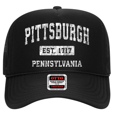Pittsburgh Est 1717 Pennsylvania Pa Vintage Established Sports Design Trucker Hat