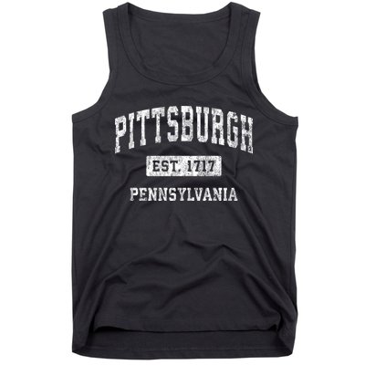 Pittsburgh Est 1717 Pennsylvania Pa Vintage Established Sports Design Tank Top