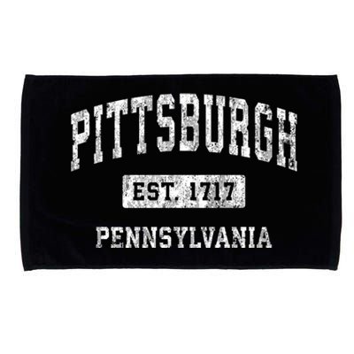 Pittsburgh Est 1717 Pennsylvania Pa Vintage Established Sports Design Microfiber Hand Towel