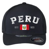 Peru Est. 1821 Peruvian Flag Independence Day Flexfit Unipanel Trucker Cap