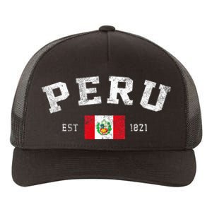 Peru Est. 1821 Peruvian Flag Independence Day Yupoong Adult 5-Panel Trucker Hat