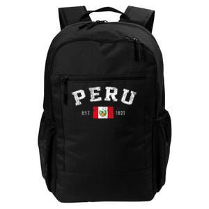 Peru Est. 1821 Peruvian Flag Independence Day Daily Commute Backpack