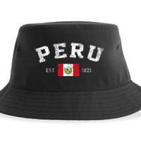 Peru Est. 1821 Peruvian Flag Independence Day Sustainable Bucket Hat