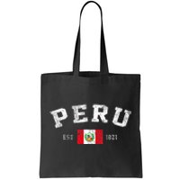 Peru Est. 1821 Peruvian Flag Independence Day Tote Bag