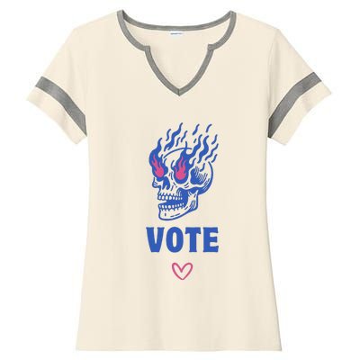 Presidential Election 2024 Cast Your Vote 2024 Ladies Halftime Notch Neck Tee