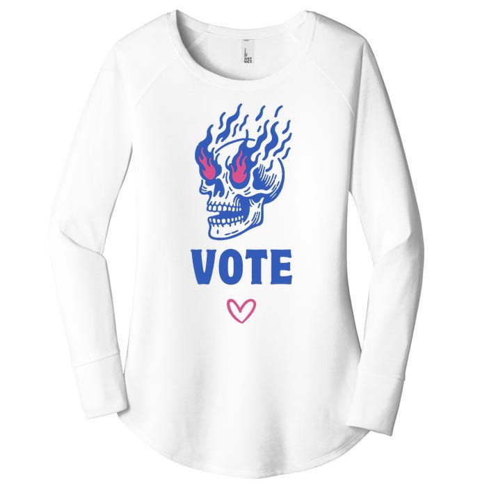 Presidential Election 2024 Cast Your Vote 2024 Women's Perfect Tri Tunic Long Sleeve Shirt