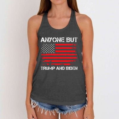 President Election 2024 Anyone But Trump And Biden Women's Knotted Racerback Tank