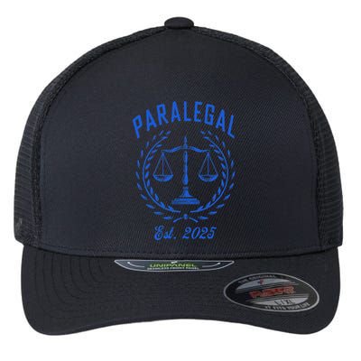 Paralegal Est. 2025 Scales Of Justice Flexfit Unipanel Trucker Cap