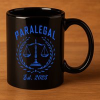 Paralegal Est. 2025 Scales Of Justice 11oz C Handle Ceramic Mug