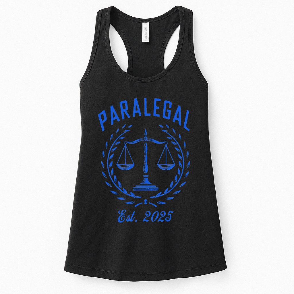 Paralegal Est. 2025 Scales Of Justice Womens Tank Top