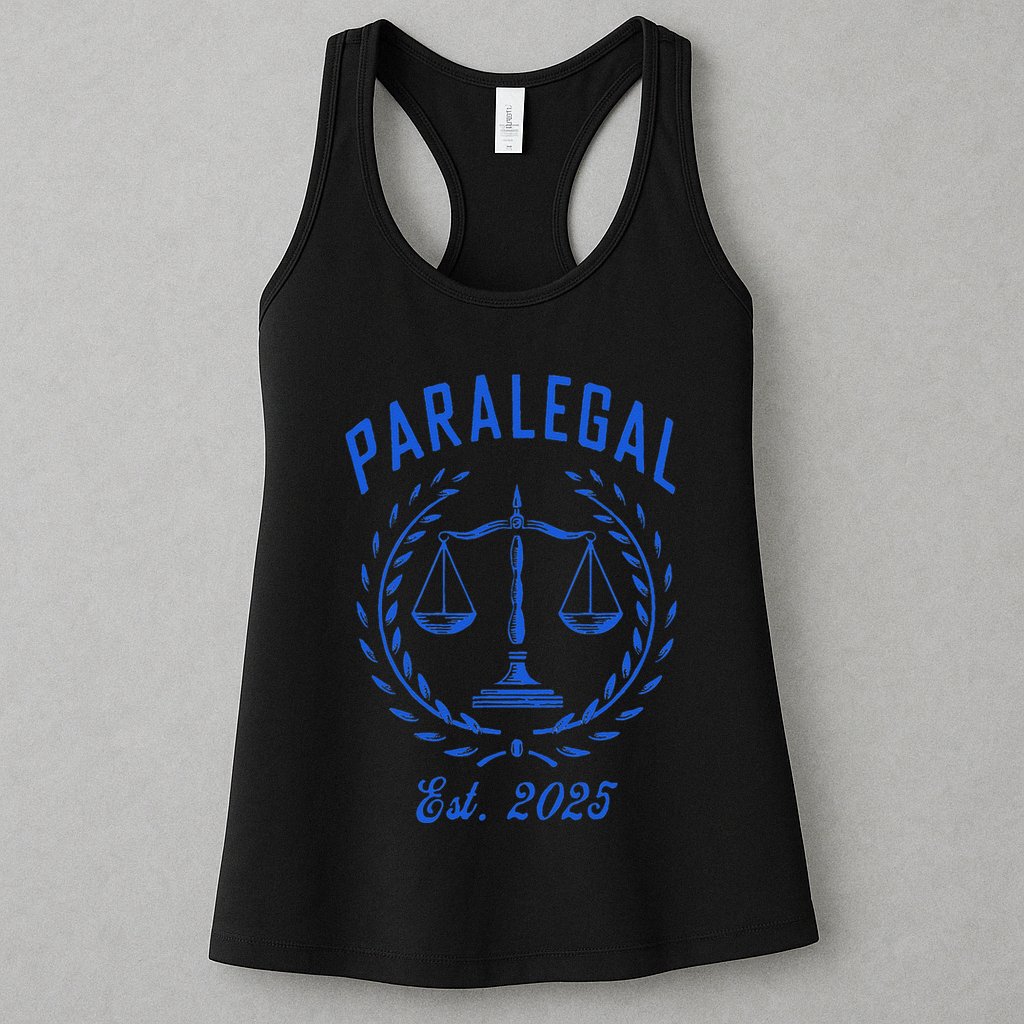 Paralegal Est. 2025 Scales Of Justice Womens Tank Top