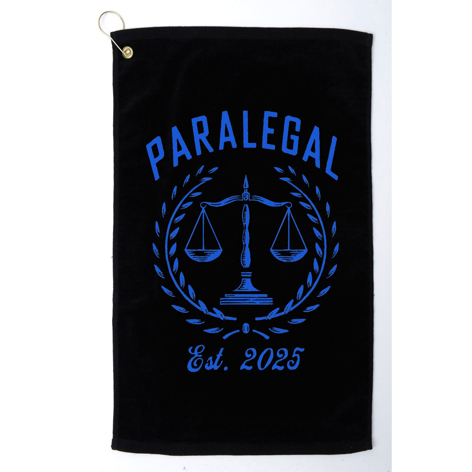 Paralegal Est. 2025 Scales Of Justice Golf Towel