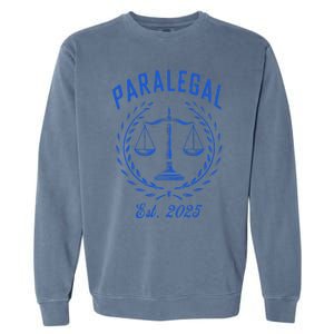 Paralegal Est. 2025 Scales Of Justice Garment-Dyed Sweatshirt