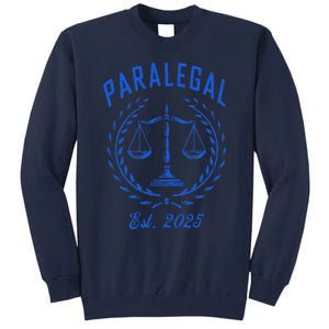 Paralegal Est. 2025 Scales Of Justice Tall Sweatshirt