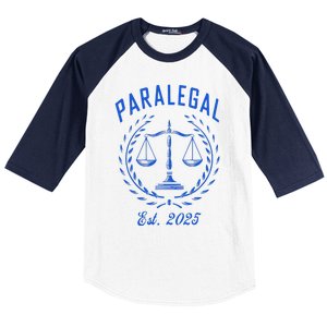 Paralegal Est. 2025 Scales Of Justice Baseball Sleeve Shirt